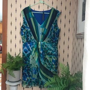 3/$20 Andrew Marc  Printed Abstract Dress